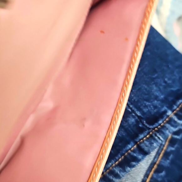 Coach Womens C Signature Canvas Beige & Cream Front Gold Turn Closure Wallet 8" - Picture 6 of 6